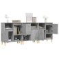 vidaXL Aparadores 3 uds madera contrachapada gris hormigón 60x35x70 cm vidaXL Aparadores 3 uds madera contrachapada gris hormigón 60x35x70 cm