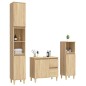 vidaXL Set de muebles de baño 3 pzas madera contrachapada roble sonoma