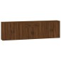 vidaXL Aparadores 3 piezas madera contrachapada marrón roble vidaXL Aparadores 3 piezas madera contrachapada marrón roble