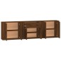 vidaXL Aparadores 3 piezas madera contrachapada marrón roble vidaXL Aparadores 3 piezas madera contrachapada marrón roble