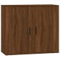 vidaXL Aparadores 3 piezas madera contrachapada marrón roble vidaXL Aparadores 3 piezas madera contrachapada marrón roble