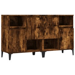 vidaXL Aparadores 2 uds madera contrachapada roble ahumado 60x35x70 cm