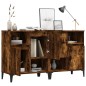 vidaXL Aparadores 2 uds madera contrachapada roble ahumado 60x35x70 cm