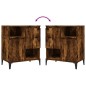 vidaXL Aparadores 2 uds madera contrachapada roble ahumado 60x35x70 cm