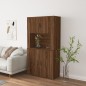 vidaXL Aparador alto madera contrachapada marrón roble vidaXL Aparador alto madera contrachapada marrón roble