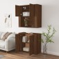 vidaXL Aparador alto madera contrachapada marrón roble vidaXL Aparador alto madera contrachapada marrón roble