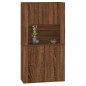 vidaXL Aparador alto madera contrachapada marrón roble vidaXL Aparador alto madera contrachapada marrón roble