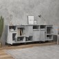 vidaXL Aparadores 3 uds madera contrachapada gris hormigón 60x35x70 cm vidaXL Aparadores 3 uds madera contrachapada gris hormigón 60x35x70 cm