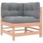 vidaXL Juego de muebles jardín 8 pzas y cojines madera abeto Douglas