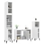 vidaXL Juego de muebles de baño 3 pzas madera contrachapada blanco vidaXL Juego de muebles de baño 3 pzas madera contrachapada blanco