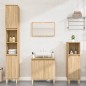 vidaXL Set de muebles de baño 3 pzas madera contrachapada roble Sonoma