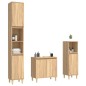 vidaXL Set de muebles de baño 3 pzas madera contrachapada roble Sonoma