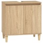 vidaXL Set de muebles de baño 3 pzas madera contrachapada roble Sonoma
