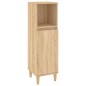 vidaXL Set de muebles de baño 3 pzas madera contrachapada roble Sonoma