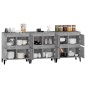 vidaXL Aparadores 3 uds madera contrachapada gris hormigón 60x35x70 cm vidaXL Aparadores 3 uds madera contrachapada gris hormigón 60x35x70 cm