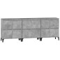 vidaXL Aparadores 3 uds madera contrachapada gris hormigón 60x35x70 cm vidaXL Aparadores 3 uds madera contrachapada gris hormigón 60x35x70 cm