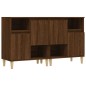 vidaXL Aparadores 2 uds madera contrachapada roble marrón 60x35x70 cm