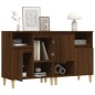 vidaXL Aparadores 2 uds madera contrachapada roble marrón 60x35x70 cm