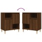 vidaXL Aparadores 2 uds madera contrachapada roble marrón 60x35x70 cm