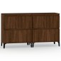 vidaXL Aparadores 2 uds madera contrachapada roble marrón 60x35x70 cm vidaXL Aparadores 2 uds madera contrachapada roble marrón 60x35x70 cm