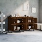 vidaXL Aparadores 2 uds madera contrachapada roble marrón 60x35x70 cm vidaXL Aparadores 2 uds madera contrachapada roble marrón 60x35x70 cm