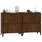 vidaXL Aparadores 2 uds madera contrachapada roble marrón 60x35x70 cm vidaXL Aparadores 2 uds madera contrachapada roble marrón 60x35x70 cm