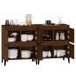 vidaXL Aparadores 2 uds madera contrachapada roble marrón 60x35x70 cm vidaXL Aparadores 2 uds madera contrachapada roble marrón 60x35x70 cm