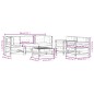 vidaXL Juego de muebles de jardín 6 pzas y cojines madera maciza gris vidaXL Juego de muebles de jardín 6 pzas y cojines madera maciza gris