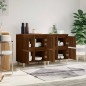 vidaXL Aparadores 2 uds madera contrachapada roble marrón 60x35x70 cm vidaXL Aparadores 2 uds madera contrachapada roble marrón 60x35x70 cm