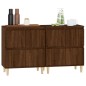 vidaXL Aparadores 2 uds madera contrachapada roble marrón 60x35x70 cm vidaXL Aparadores 2 uds madera contrachapada roble marrón 60x35x70 cm
