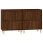 vidaXL Aparadores 2 uds madera contrachapada roble marrón 60x35x70 cm vidaXL Aparadores 2 uds madera contrachapada roble marrón 60x35x70 cm