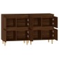 vidaXL Aparadores 2 uds madera contrachapada roble marrón 60x35x70 cm vidaXL Aparadores 2 uds madera contrachapada roble marrón 60x35x70 cm