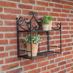 Esschert Design Estantería de pared plegable