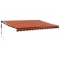 vidaXL Toldo retráctil automático naranja y marrón 4,5x3 m vidaXL Toldo retráctil automático naranja y marrón 4,5x3 m