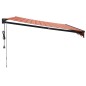 vidaXL Toldo retráctil automático naranja y marrón 4,5x3 m vidaXL Toldo retráctil automático naranja y marrón 4,5x3 m