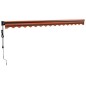 vidaXL Toldo retráctil automático naranja y marrón 4,5x3 m vidaXL Toldo retráctil automático naranja y marrón 4,5x3 m
