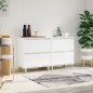 vidaXL Aparadores 2 uds madera contrachapada blanco brillo 60x35x70 cm vidaXL Aparadores 2 uds madera contrachapada blanco brillo 60x35x70 cm