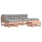 vidaXL Juego de muebles jardín 6 pzas y cojines madera abeto Douglas
