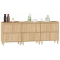 vidaXL Aparadores 3 uds madera contrachapada roble Sonoma 60x35x70 cm vidaXL Aparadores 3 uds madera contrachapada roble Sonoma 60x35x70 cm