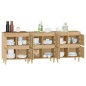 vidaXL Aparadores 3 uds madera contrachapada roble Sonoma 60x35x70 cm vidaXL Aparadores 3 uds madera contrachapada roble Sonoma 60x35x70 cm