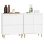 vidaXL Aparadores 2 uds madera contrachapada blanco 60x35x70 cm vidaXL Aparadores 2 uds madera contrachapada blanco 60x35x70 cm