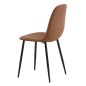 Venture Home Sillas de comedor 2 uds Polar aspecto cuero marrón negro Venture Home Sillas de comedor 2 uds Polar aspecto cuero marrón negro