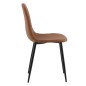 Venture Home Sillas de comedor 2 uds Polar aspecto cuero marrón negro Venture Home Sillas de comedor 2 uds Polar aspecto cuero marrón negro