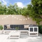 vidaXL Juego de muebles jardín 6 piezas y cojines madera maciza blanco vidaXL Juego de muebles jardín 6 piezas y cojines madera maciza blanco