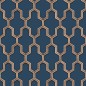 DUTCH WALLCOVERINGS Papel pintado Geometric azul y dorado DUTCH WALLCOVERINGS Papel pintado Geometric azul y dorado