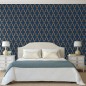 DUTCH WALLCOVERINGS Papel pintado Geometric azul y dorado DUTCH WALLCOVERINGS Papel pintado Geometric azul y dorado