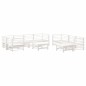 vidaXL Juego de muebles jardín 10 pzas y cojines madera maciza blanco vidaXL Juego de muebles jardín 10 pzas y cojines madera maciza blanco