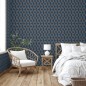 DUTCH WALLCOVERINGS Papel pintado Geometric azul y dorado DUTCH WALLCOVERINGS Papel pintado Geometric azul y dorado