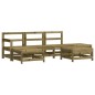 vidaXL Juego de muebles jardín 6 pzas y cojines madera pino impregnada vidaXL Juego de muebles jardín 6 pzas y cojines madera pino impregnada