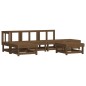 vidaXL Juego muebles jardín 6 pzas y cojines madera maciza marrón miel vidaXL Juego muebles jardín 6 pzas y cojines madera maciza marrón miel